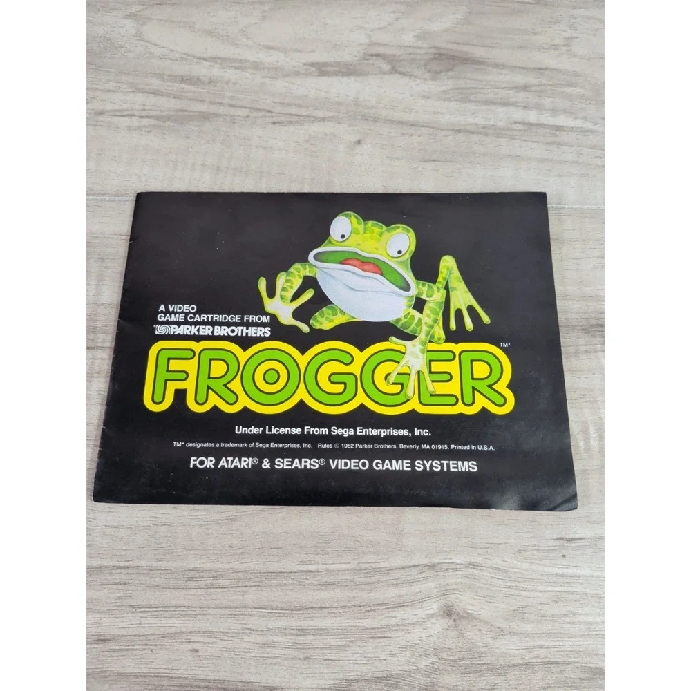 Frogger Atari 2600 Vintage 1982 Video Game Cartridge With Manual VTG 80S ARCADE